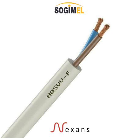 CÂBLE SOUPLE NEXANS 2X2,5MM² U500 SV1V (H05VV-F)