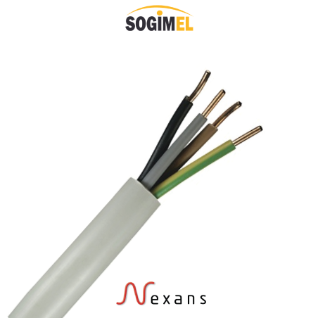 CÂBLE SOUPLE NEXANS 4X1,5MM² U500 SV1V (H05VV-F)