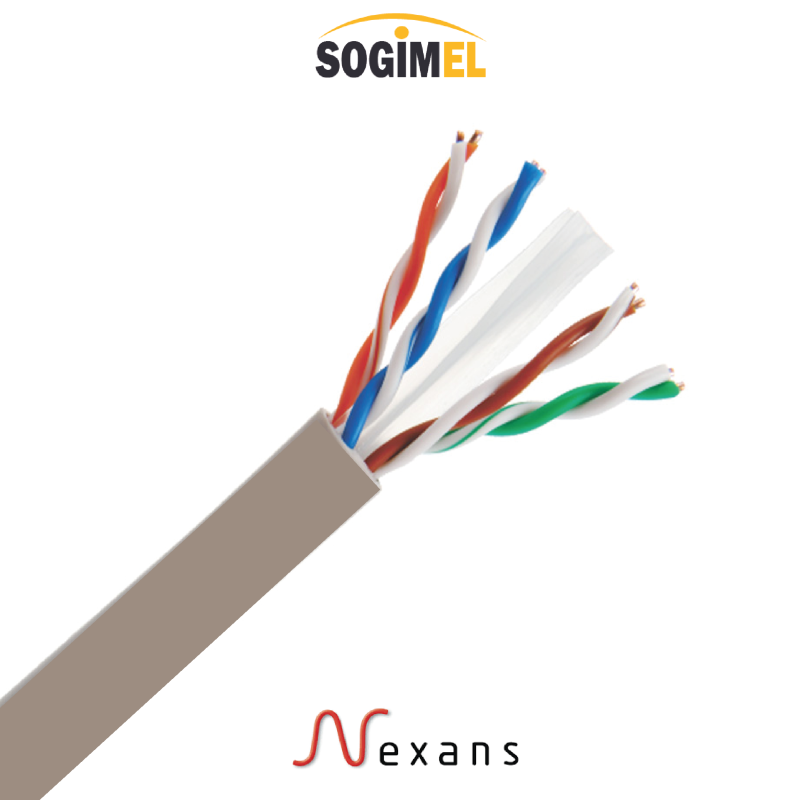 CÂBLE CAT6 UTP PVC GRIS NEXANS 305M | SOGIMEL